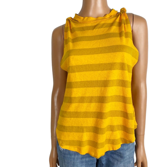 We the Free People mandarin orange The Twist striped Tank top XS shirt NEW $48