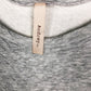 Audrey 3+1 sweatshirt heather gray TOP blouse black sequin pocket womens S small