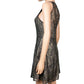 Gianni Bini metallic gold lace & black evening cocktail DRESS size SMALL new $69