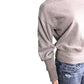 Socialite gray SWEATSHIRT ruched sleeves TOP women's S small casual pullover