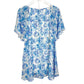 Show Me Your Mumu blue & white floral TOP tunic blouse women's S small