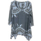 Philosophy blue & gray Knit Tunic Top blouse size XL women's