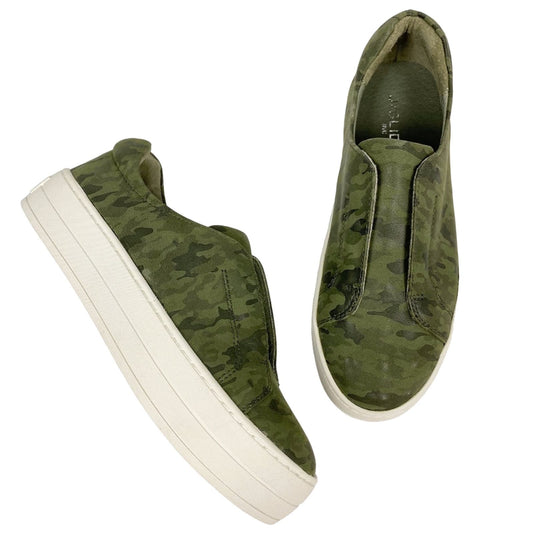 J/Slides green camo leather Heidi platform sneakers shoes sz 6 6.5 new $150