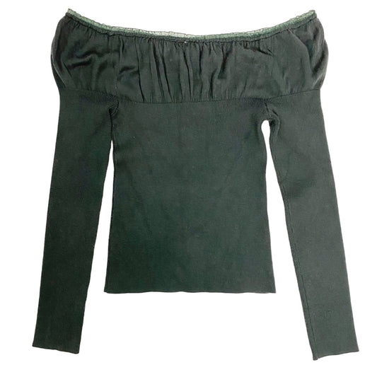 Ivy Jane dark gray fitted sweater top women's S small designer sample