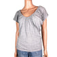 Gianni Bini heather gray scoop neck TOP pullover blouse women's XS extra small