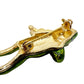 vintage frog playing violin BROOCH rhinestones jewelry pin