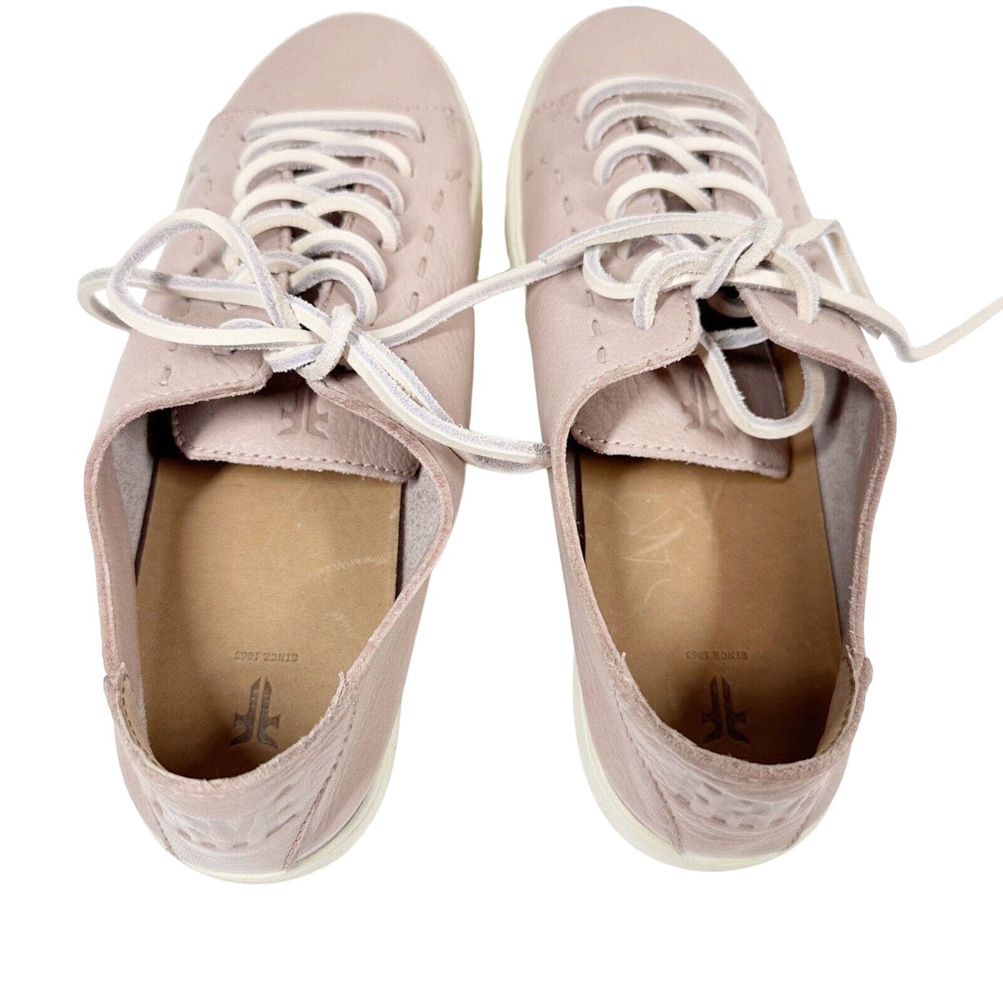 Frye lilac leather Lena Low Lace Sneakers low-top shoes size 7 M new $198