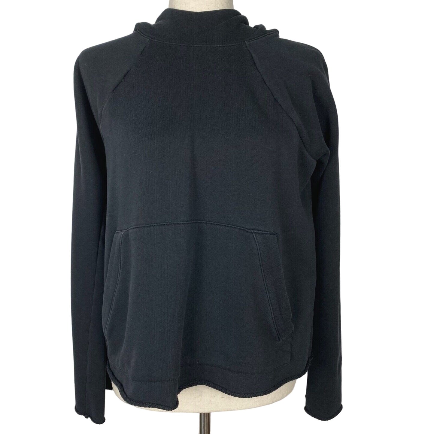 Athleta black Hoodie fleece sweatshirt pullover TOP women's S small