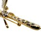 vintage gold & rhinestones dragonfly BROOCH jewelry pin wings move on springs