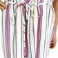 Splendid pink gray peach Picnic Stripe Midi linen Dress size MEDIUM new $168