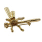 vintage gold & rhinestones dragonfly BROOCH jewelry pin wings move on springs