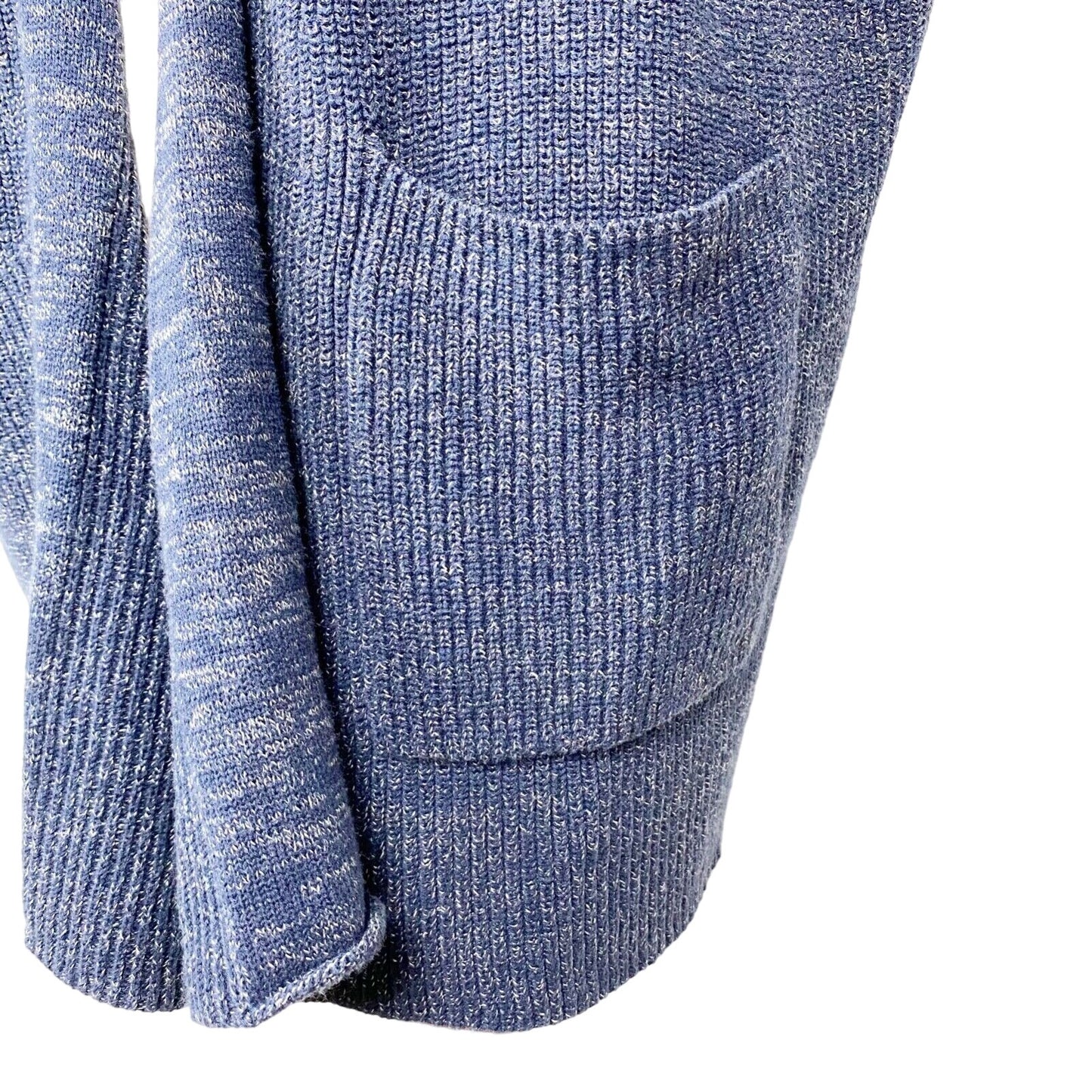 Athleta dark heather blue open front CARDIGAN sweater top vest women's XXS / XS