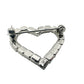 vintage heart-shaped rhinestone BROOCH jewelry pin