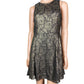 Gianni Bini metallic gold lace & black evening cocktail DRESS size SMALL new $69