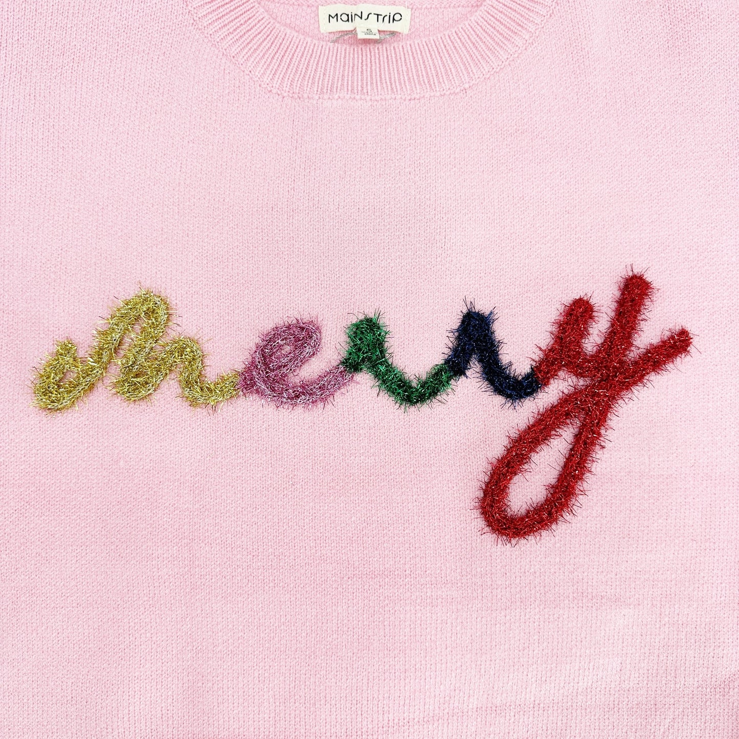 pink MERRY sweater | Christmas holiday apparel | S, M, L