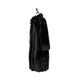 dark brown faux fur COAT full length L XL fully lined winter outerwear USA