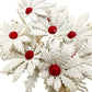 vintage white flowers plastic bouquet BROOCH floral jewelry pin red centers