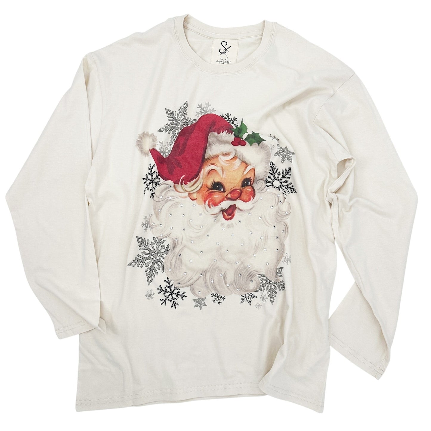 Vintage Santa Rhinestone tee | S, M, L, XL, 2XL