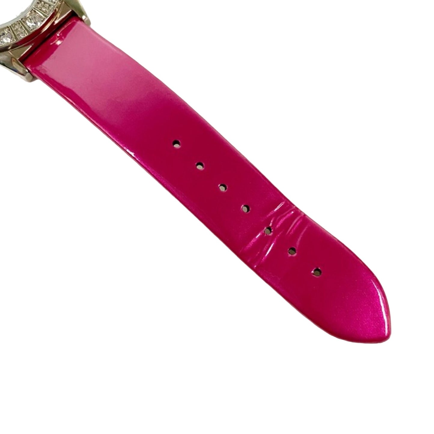 ladies GUESS magenta pink analog WATCH rhinestones G76038L