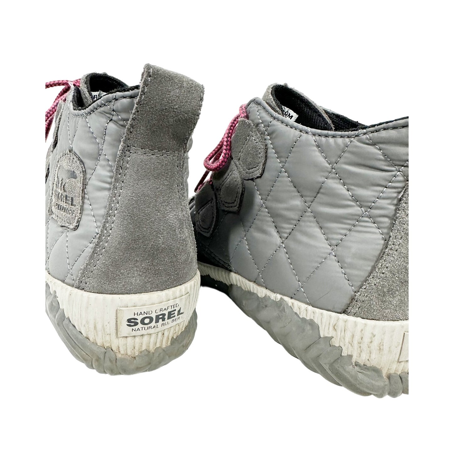 SOREL quilted gray Out N About waterproof low BOOTS size 7