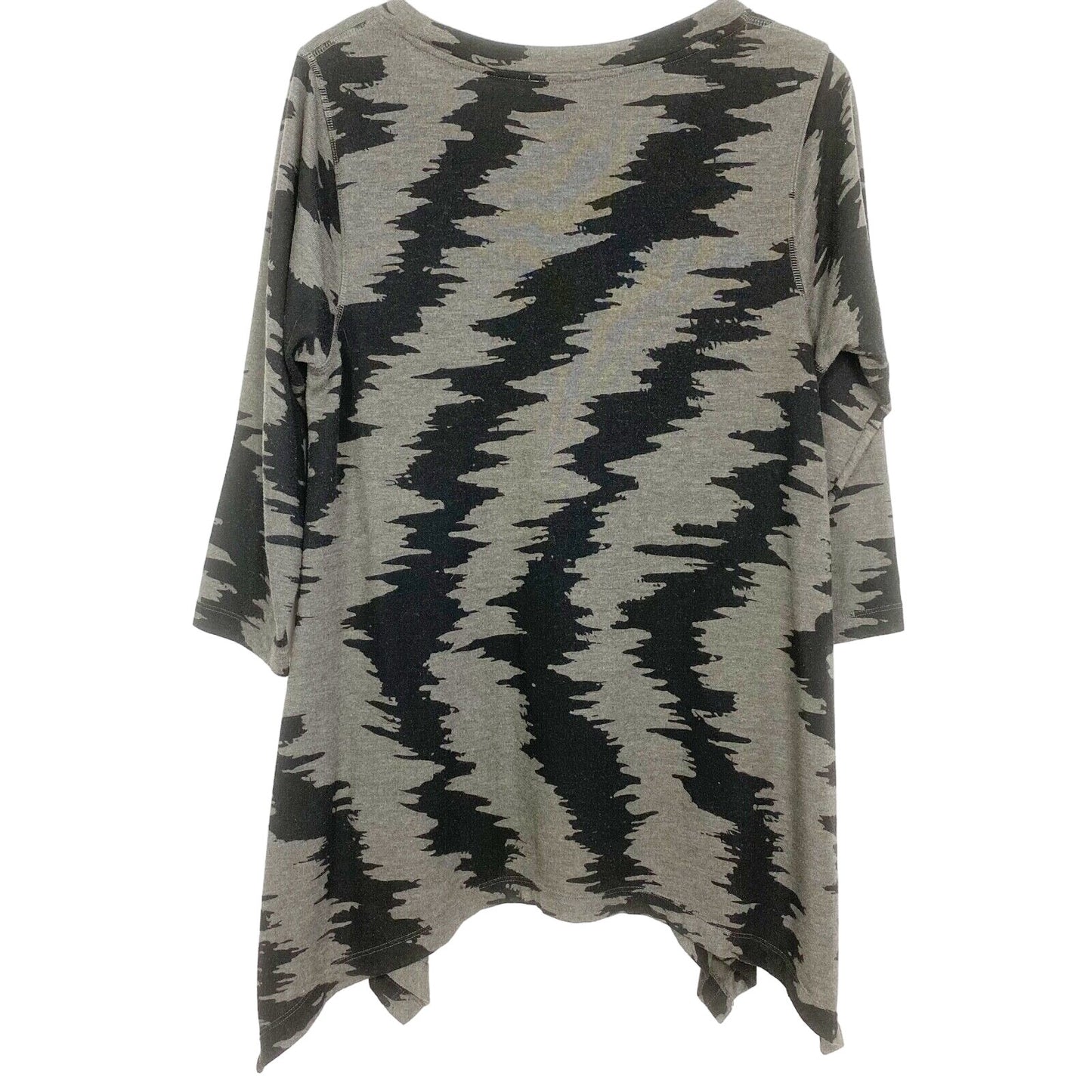 Philosophy black & gray Knit Tunic Top blouse size XL women's